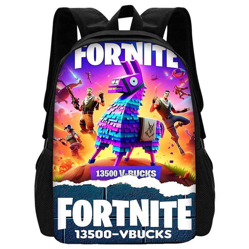 Mochilas Infantis Classic Game FortniteS para Rapazes e Raparigas, Presente de Aniversário para Estudantes, Mochilas Escolares Unissexo para Criança, Mochila de Campismo Durável