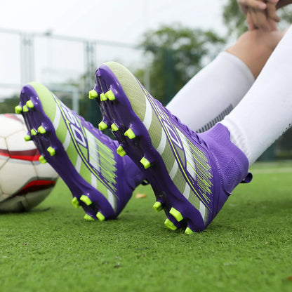 Nouvelles chaussures de football pour hommes, antidérapantes, à la cheville, chaussures de sport TF/FG, chaussures de football professionnelles pour garçons, baskets unisexes confortables