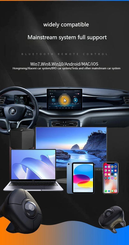Neue Trackball-Fingerring-Maus 2.4G+Bluetooth – kabellose Fernsteuerungsmaus für Kurzvideos/PPT-Präsentationen/In-Vehicle-Displays