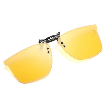 New Arrival Polarized Flip-up Clips Sunglasses for Myopia glasses, Retro Big Size Square Al-Mg glass Clip-on Sunglass Clip C3167