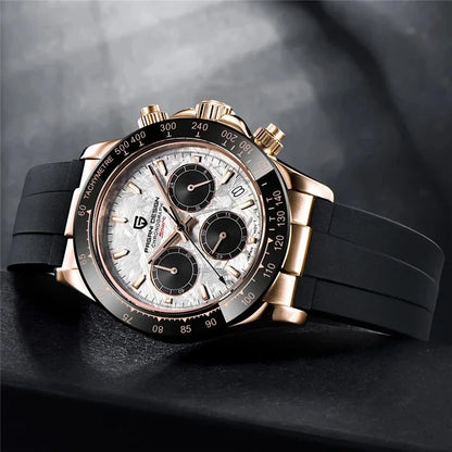 Novo Original PAGANI DESIGN PD-1664 Relógio de Pulso de Luxo para Homem, Movimento de Quartzo Japonês VK63, Safira, Cronógrafo Resistente à Água, Dourado