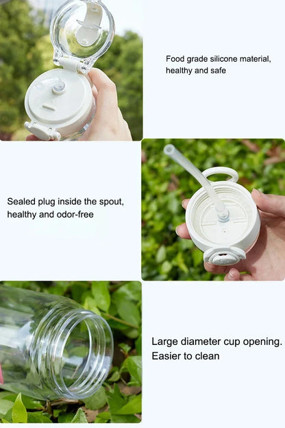 Vaso con pajita Fortnite de 400ML y 18CM para adultos, niños y niñas, vaso de agua bonito de dibujos animados para estudiantes, botella de agua resistente a caídas, regalo portátil