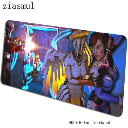 Overwatch-Mauspad 90x40cm, ästhetisches Gaming-Mauspad, wunderschönes personalisiertes Mauspad, Tastatur- und PC-Unterlage