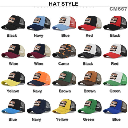 Letter Mesh Breathable Hat Women Men Embroidery Blocking Baseball Cap Sunshade Outdoor Sports Cycling Travel Sun Hat Dad Hat