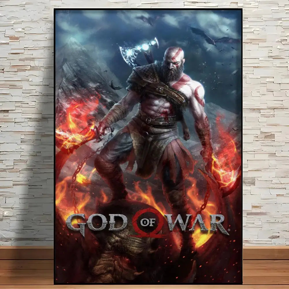 Classic Game G-God Of War Poster Modern Aesthetic Wall Art Print Room Decoration Items for Bedroom Home Decor Gift