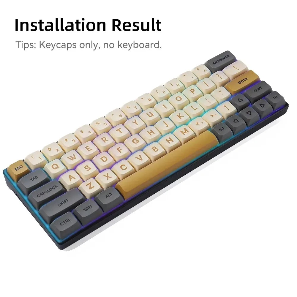 Set di keycap XDA PBT da 125 tasti Matcha Green per tastiera meccanica a 61/64/68/75/87/98/104/108 tasti per Cherry/Gateron/Otemu/Kailh