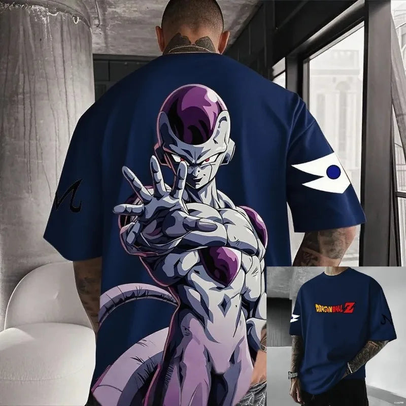 2026 Summer Dragon Ball Frieza Anime Men's T Shirt Cotton Women Short Sleeve Graphic Streetwear Casual Tops Hip Hop Y2k Clothes