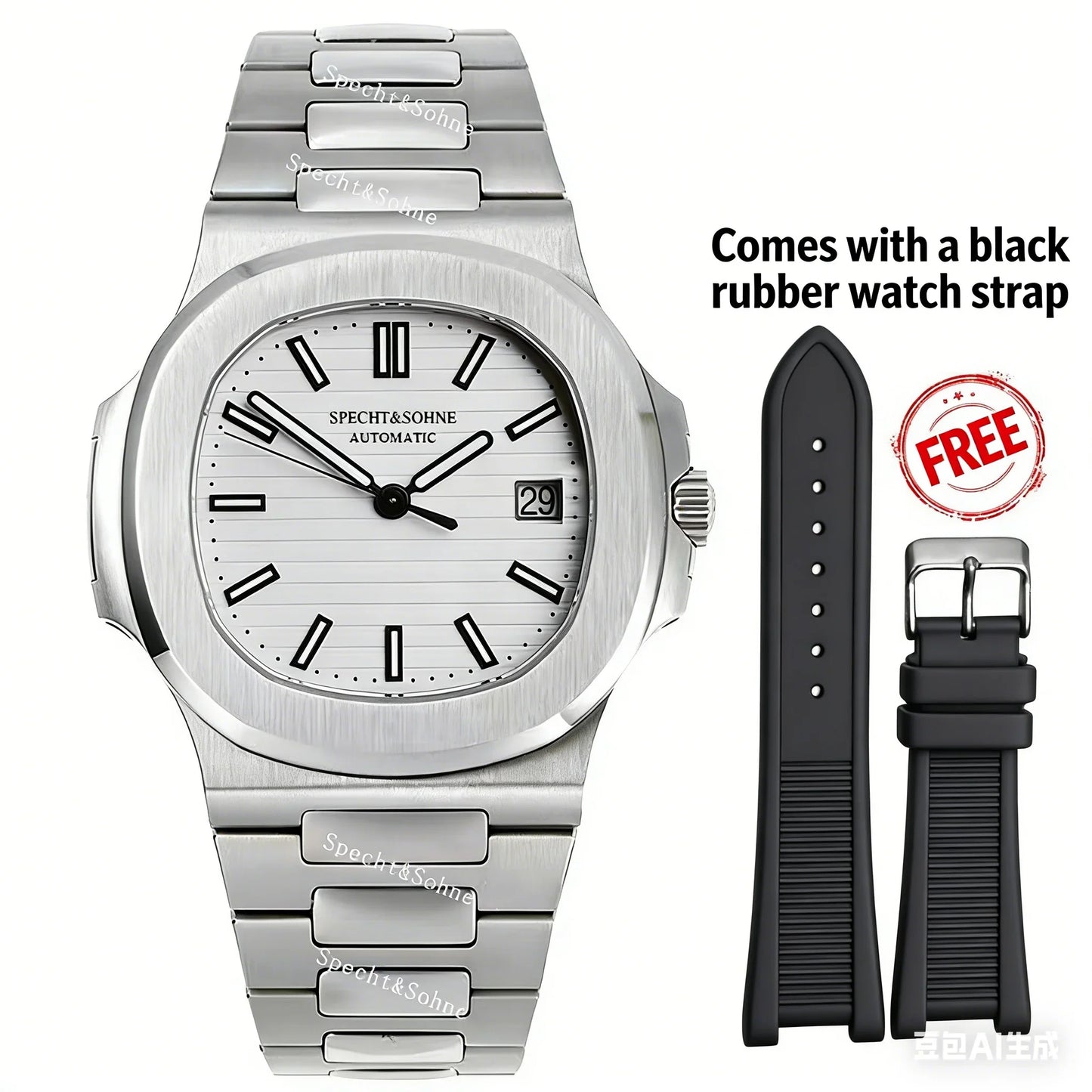 2026 New Specht & Söhne 40MM Rose Gold Men's Watch Japan Miyota 8215 Automatic Mechanical Steel Sapphire Crystal 50M Waterproof