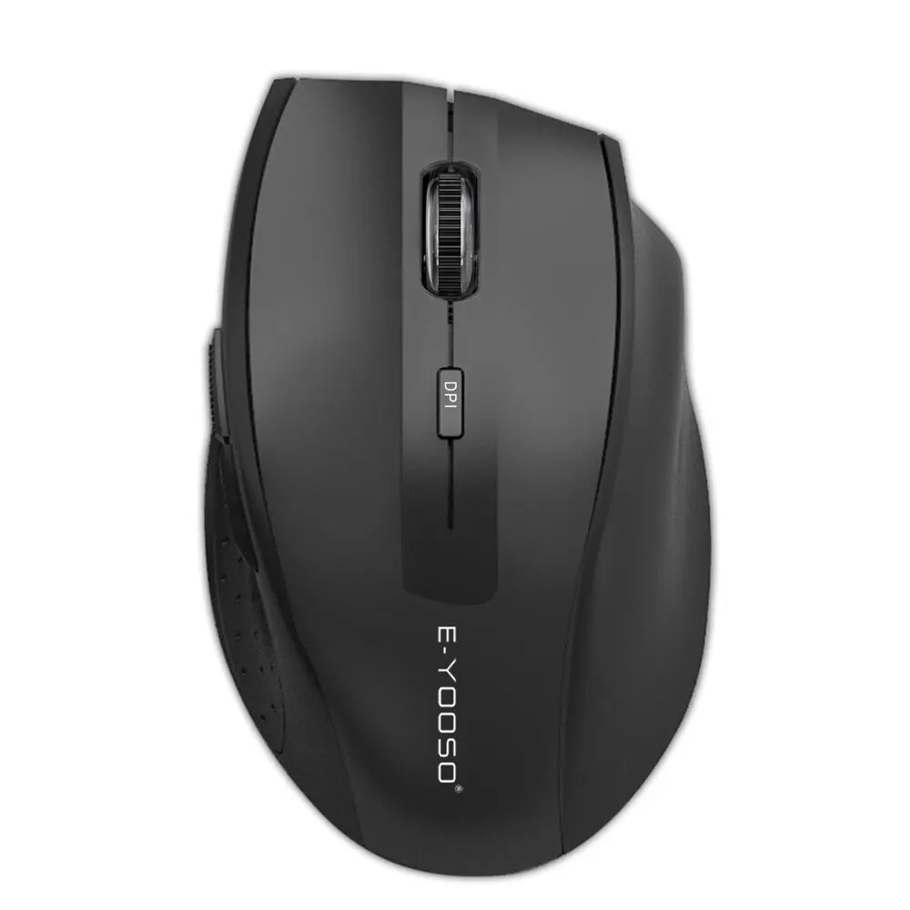 Rato E-YOOSO E-1010 USB 2.4G sem fios para gaming e escritório, 2400 DPI, ótico, ergonómico, para portátil, PC e computador
