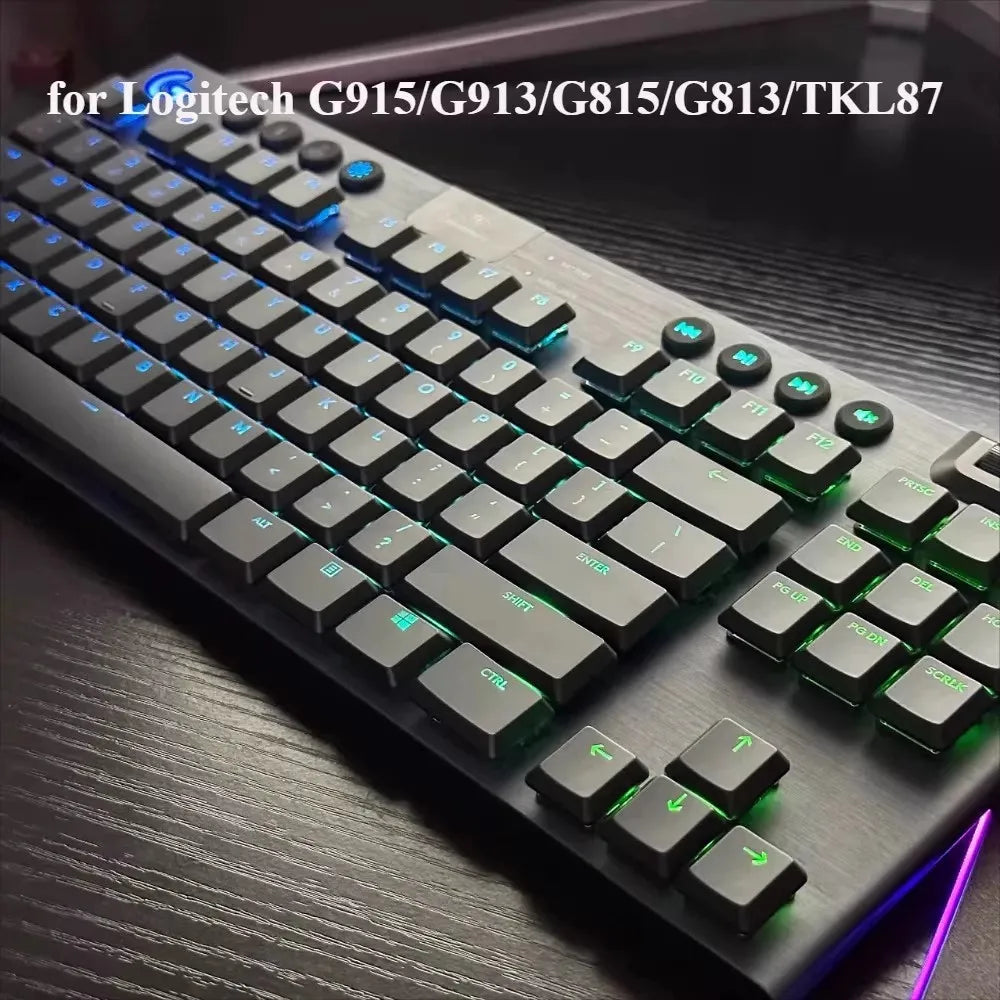 Keycap testurizzato antiscivolo trasparente retroilluminato G915 913 TKL G815 G813, compatibile con tastiera meccanica Logitech