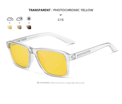 VEITHDIA Polarized UV400 Sunglasses Fashion Photochromic Gradient Mirror Lens Sports Driving Eyeglasses for Men And Women X7919