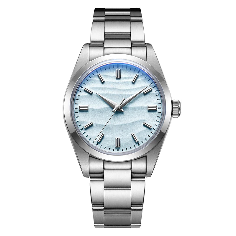 ADDIESDIVE HOT AD2030 36mm Men's Watch No Logo Sports Bubble Mirror Pot Cover Glass 10Bar Quartz Wristwatches