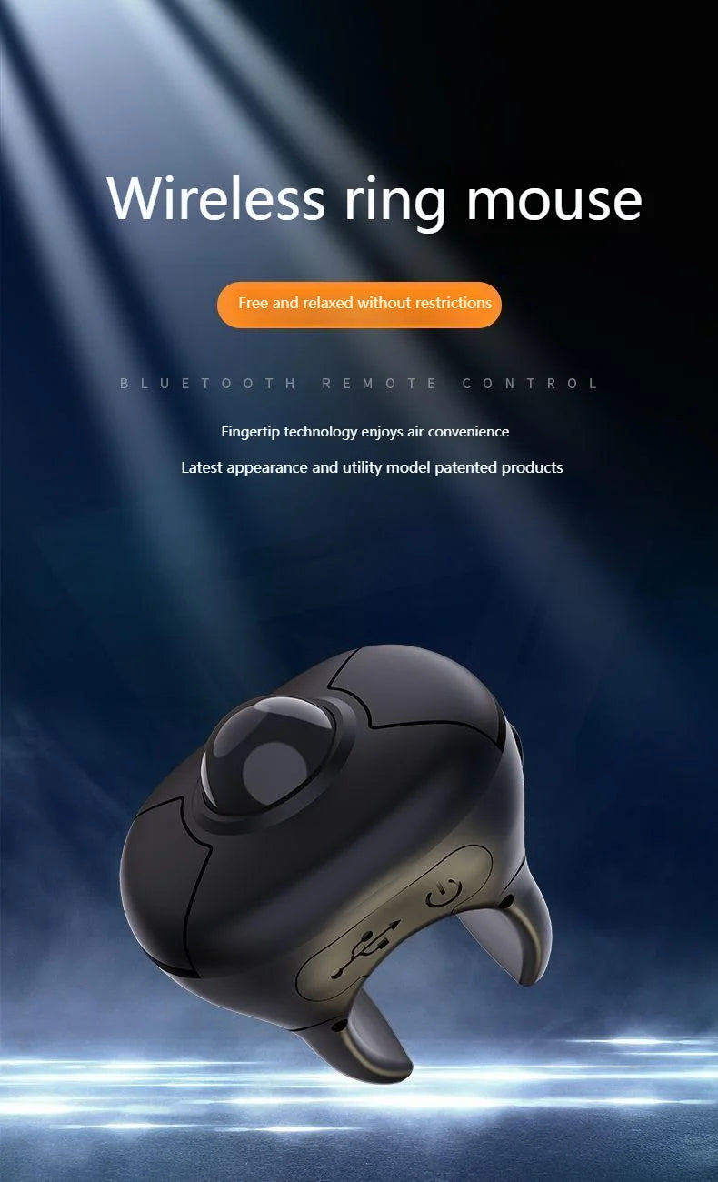 Neue Trackball-Fingerring-Maus 2.4G+Bluetooth – kabellose Fernsteuerungsmaus für Kurzvideos/PPT-Präsentationen/In-Vehicle-Displays