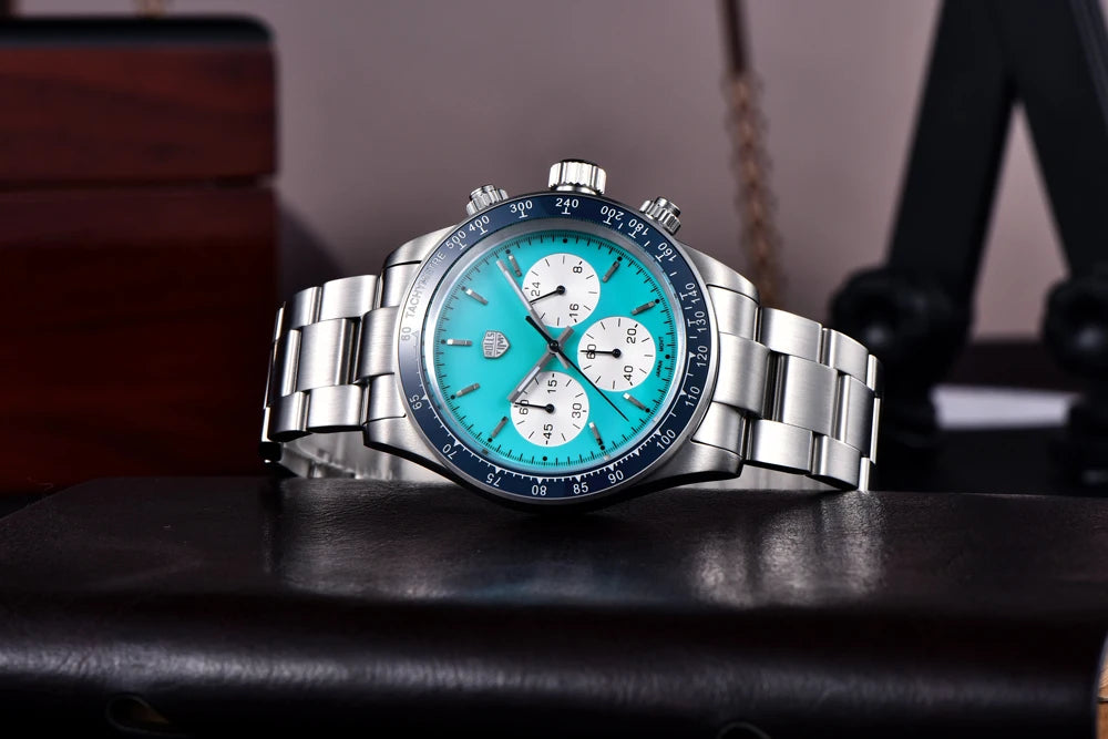 Vyriški laikrodžiai „Rolls Timi Panda“ – kvarcinis chronografas, prabangus modelis, safyro stiklas su antirefleksine danga, atsparus vandeniui, sportiškas stilius