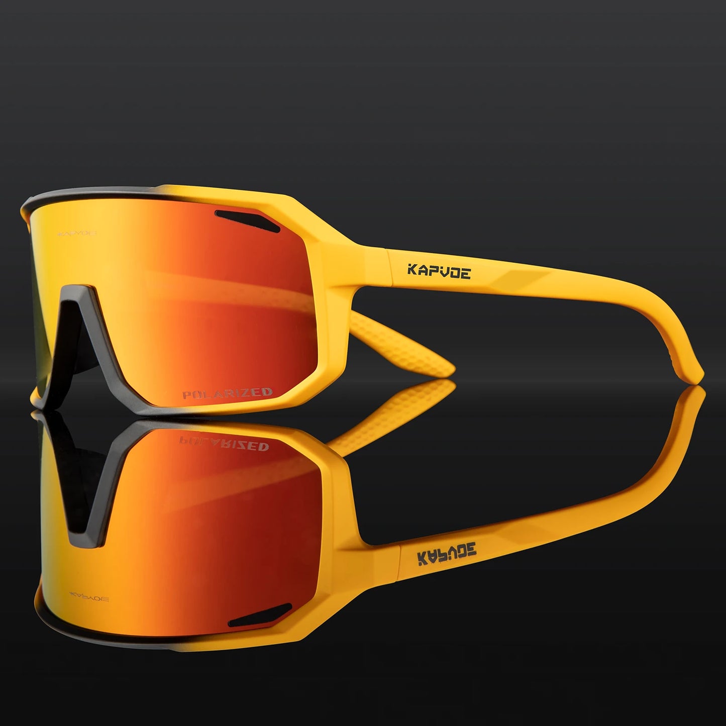 Kapvoe Cycling Glasses Men Cycling Sunglasses MTB UV400 Polarized Built-in Myopia Frame Bicycle Goggles Outdoor Sports Eyewear