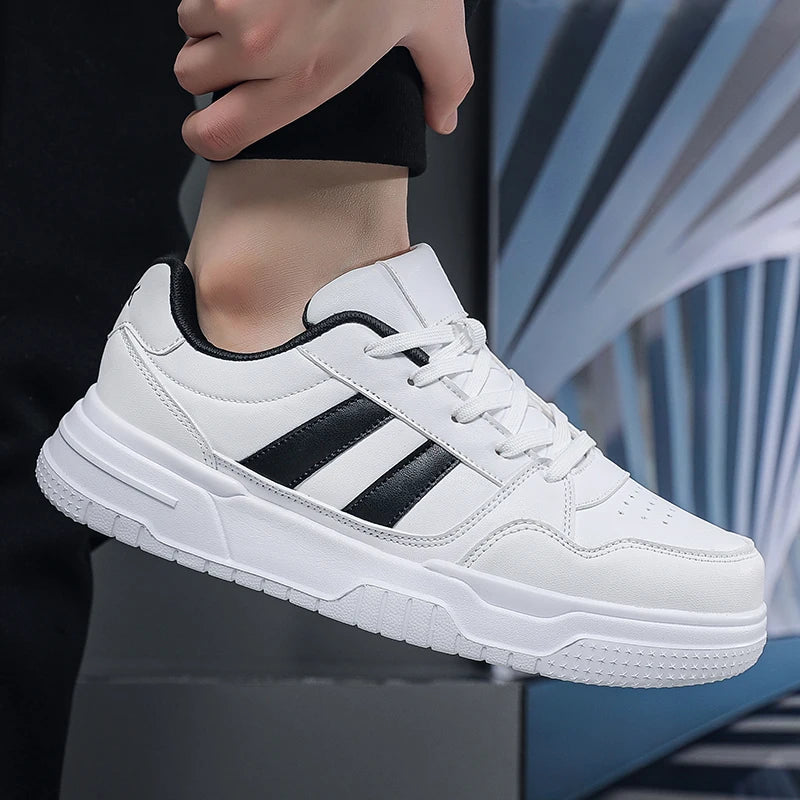 Plus Big Size 50 51 52 Men's Leather Sneakers Casual Sports Shoes Flat Skateboard Shoes Hot Sale for Dropshipping
