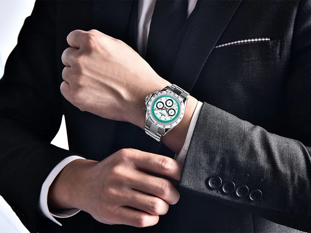 RollsTimi Men's Watches Top Luxury Sapphire Men's Mechanical Watches Calendar Week Stainless Steel Waterproof Men's Watches