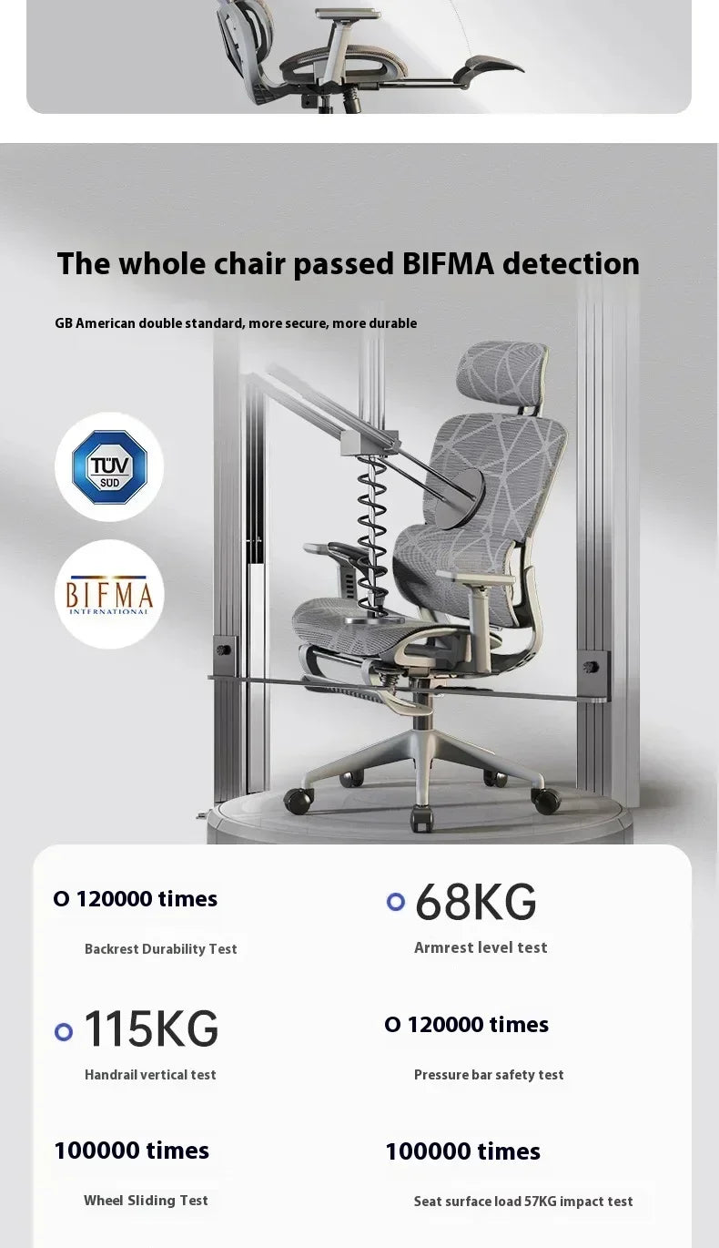 Office Chair Gaming Desk Ergonomic Computer Adjustable Armrests 3D Headrest Chair Lift Chair Back Can Tilt Back with Foo Pedals