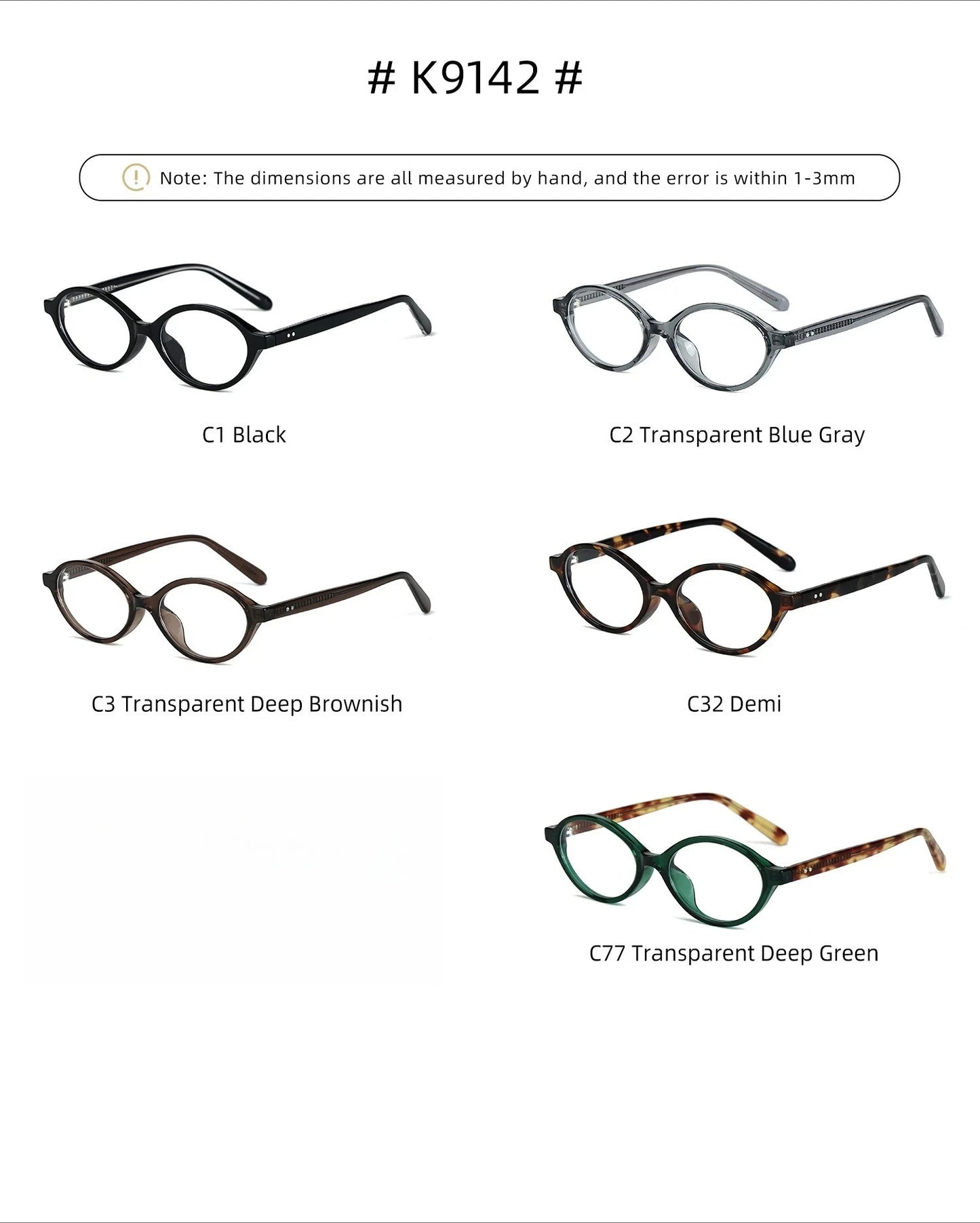 VICKY Simple Geometric Oval Small Frame Retro Design Women's Polarized Sunglasses UV Protection Customizable Prescription K9142