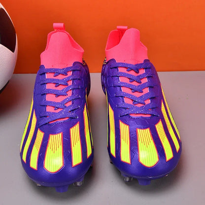 Professionelle Fußballschuhe für Herren, knöchelhoch, für Naturrasen, Unisex-Soccerschuhe mit langen FG-Stollen, Chuteira Society