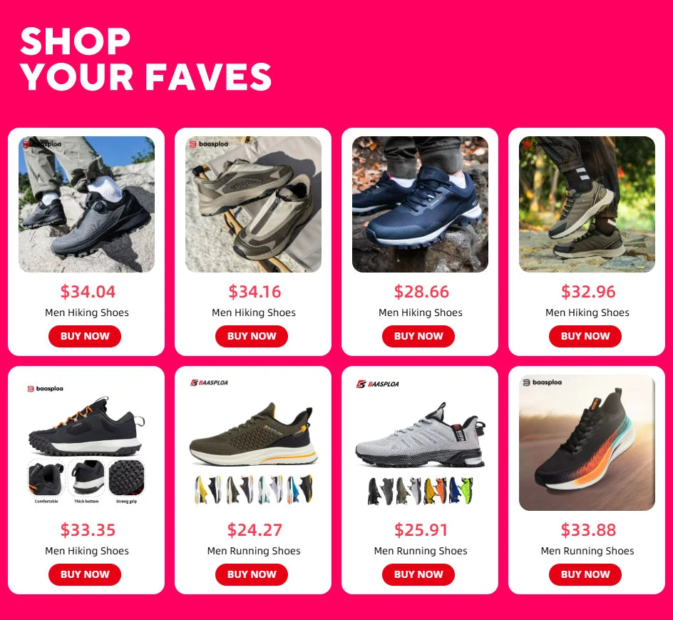Zapatillas profesionales de running Baasploa para hombre, ligeras y transpirables, zapatillas deportivas de jogging para mujer con placa de carbono y suela antideslizante