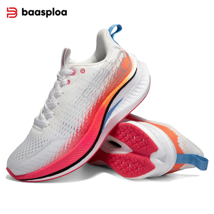 Baasploa Running Shoes Men Carbon Plate Professional Cushioning Anti-Slip Sneaker Female Casual Breathable Jogging Sports Shoes