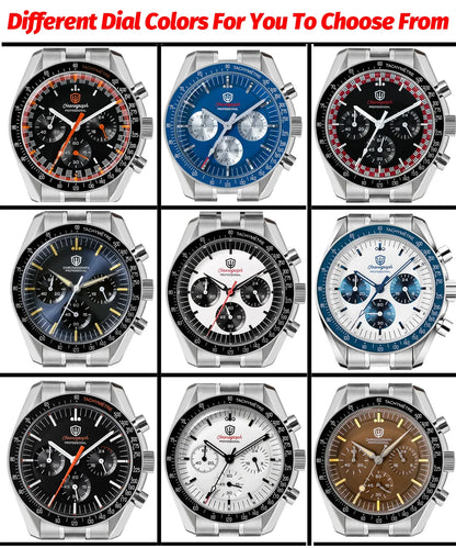 Watchdives New Wd1863 Quarz-Herrenuhr VK63 Chronograph Bubble-Saphirglas Wasserdicht 39Mm Stahl Top-Marke Luxus-Business-Uhr