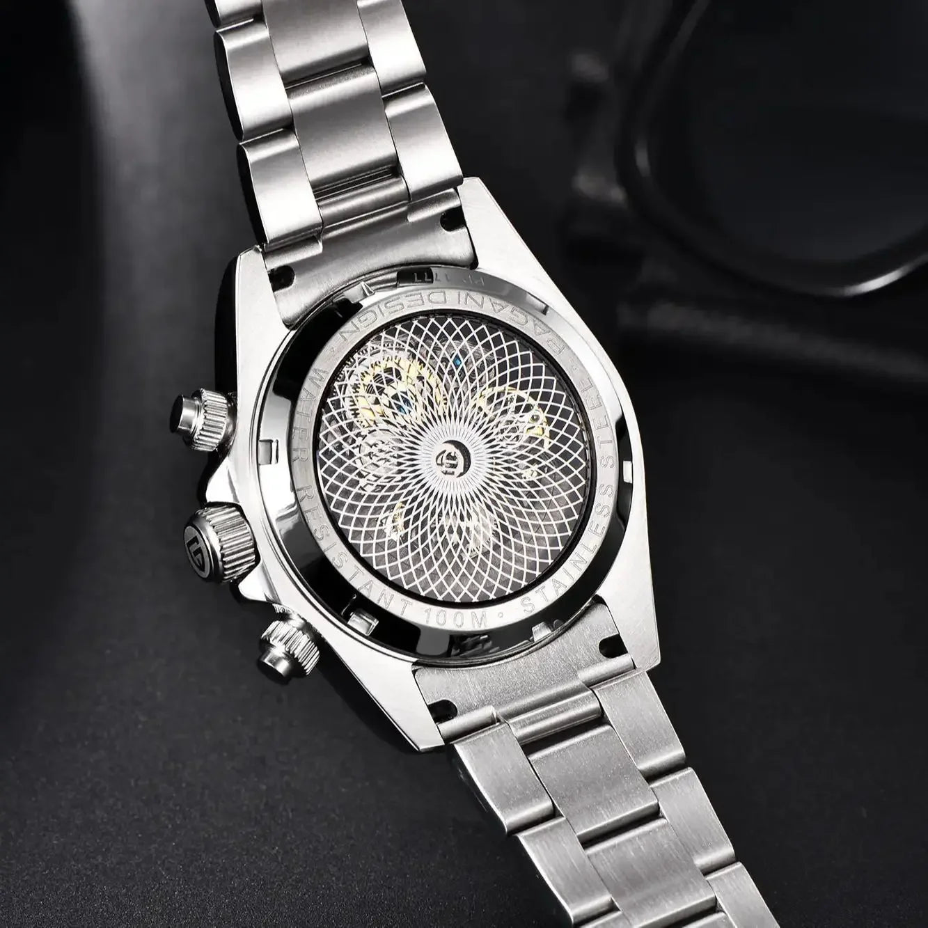 Relógio Mecânico Automático PAGANI DESIGN para Homem em Aço Inoxidável, Impermeável, Desportivo 10Bar, Luxo Casual para Homem