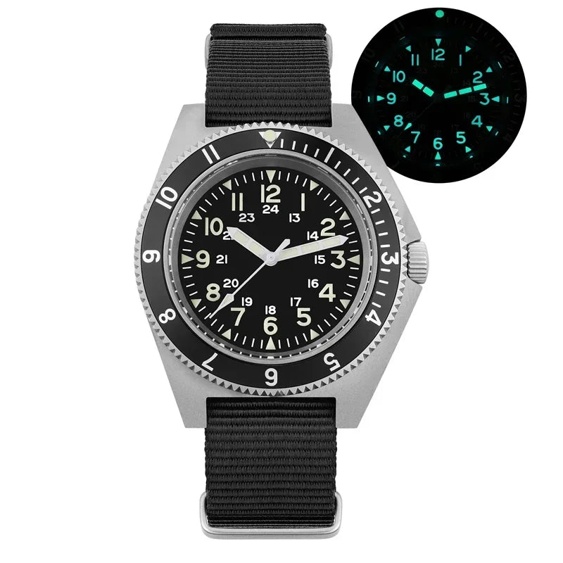 Watchdives WD1972 Quartz Watch VH31 Sweep Seconds Movement Sapphire Crystal BGW9 Luminous 20Bar Waterproof Vintage Men's Watches