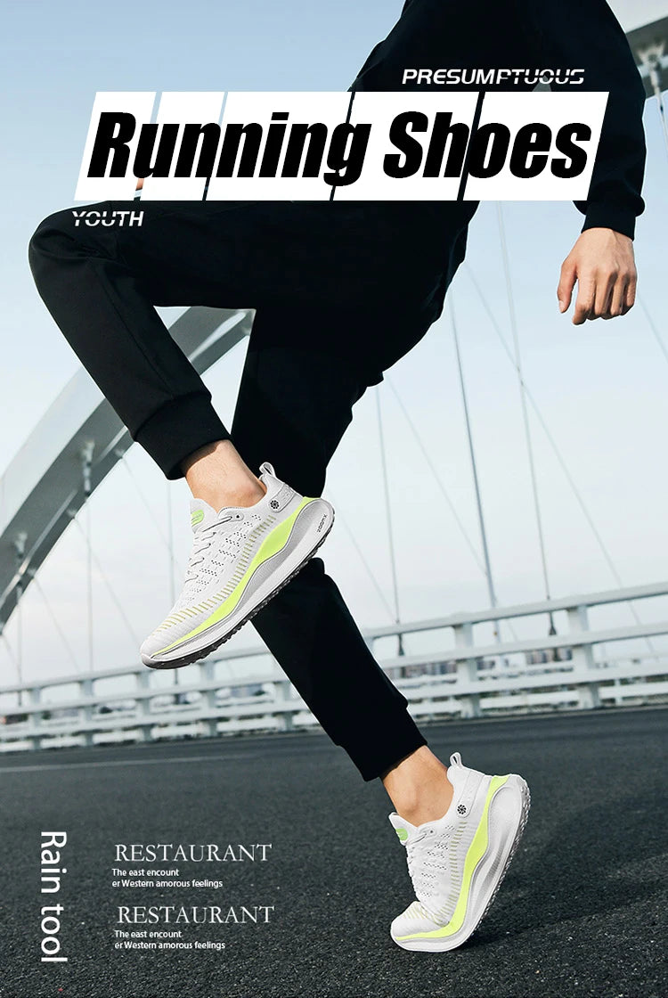 Men's Cushioning Running Shoes EVA Midsole for Shock Absorption Lightweight & Breathable Mesh Sports Sneakers Gym and Walking