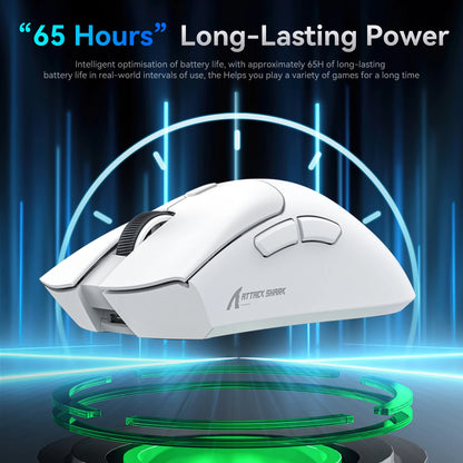 Attack Shark R1 Wireless Mouse Bluetooth Gaming Mouse, Viral Mouse Reviewed by Influencers PAW3311 Sensor, 1000Hz Return-rate