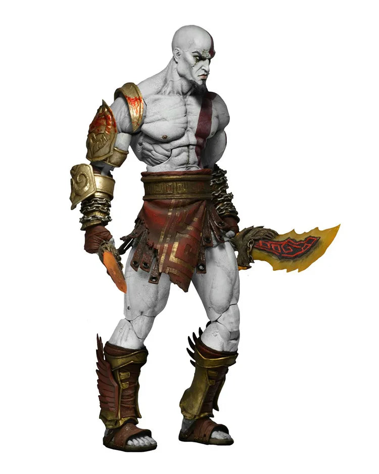 18CM Boxed NECA God of War Sparta Ghost Kratos Father Son Edition Atreus Action Doll Model Joint Mobile Toy Gift
