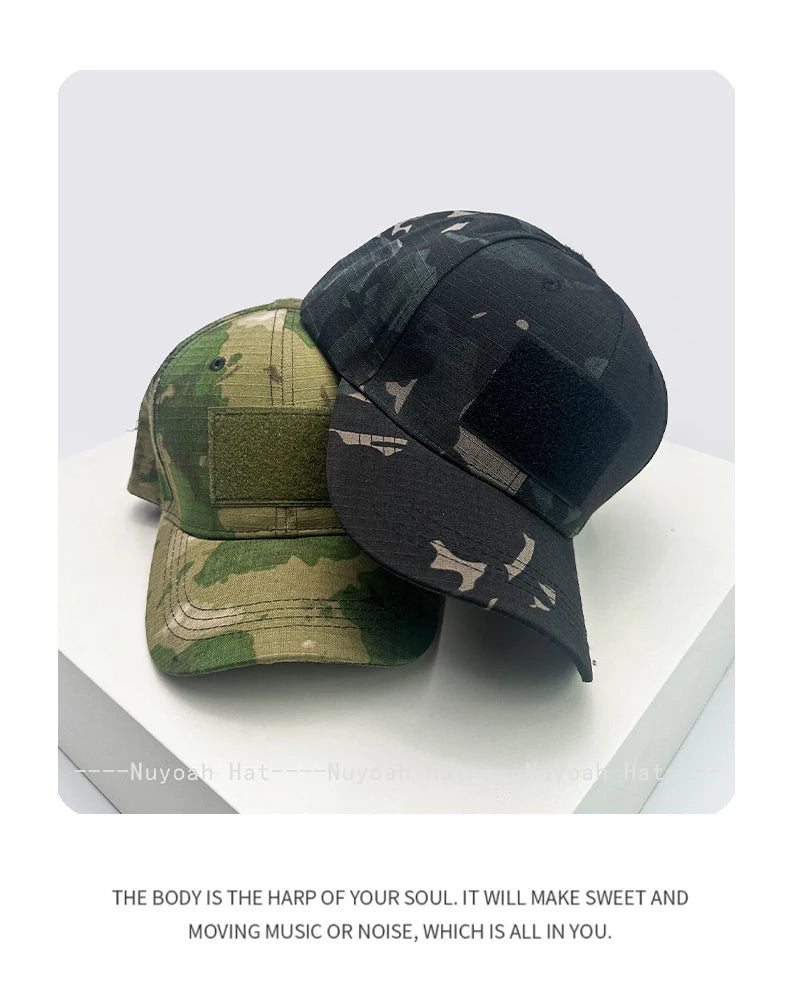 Velcro Strap CAMO Outdoor Baseball Hats Sunshade American New Unisex Versatile Sports Fashion Personal Peaked Caps Tactic Riding