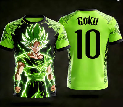 2026 Dragon Ball Official 3D Printed Wukong 10 Training Suit for Parent-child Sports, Quick Drying Fashion Short Sleeved T-shirt