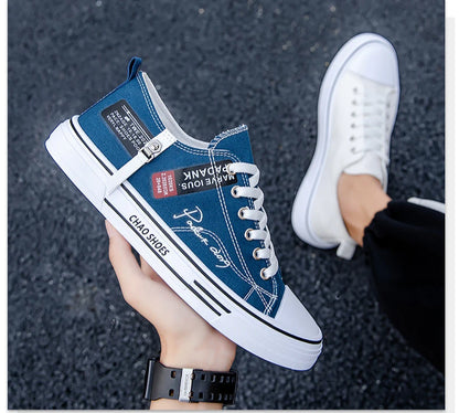2025 été hommes toile baskets basses décontracté respirant chaussures pour adolescent à la mode léger jeunesse Streetwear confort chaussures