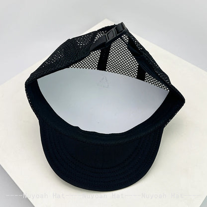 New Unisex Simple Mesh Letter Baseball Hats Sunshade Quick Drying Breathable Short Eave Peaked Caps Versatile Fashion Outdoor