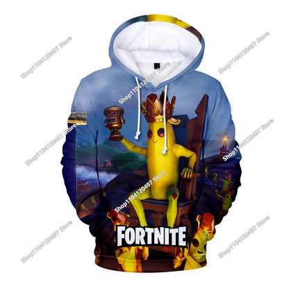 Fortnite-Cosplay-Sweatshirt, 3D-bedruckter Unisex-Gaming-Hoodie, lässige Anime-Kawaii-Jacke, Kinderkleidung, Geschenke