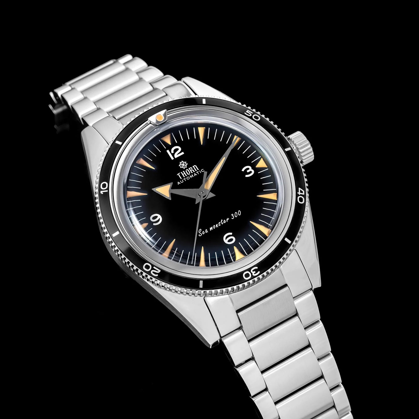 THORN T026 Automatic Watch 38mm Sapphire 316L Stainless Steel PT5000/Swiss Ronda Movement Vintage Style Luminous Men's Watch