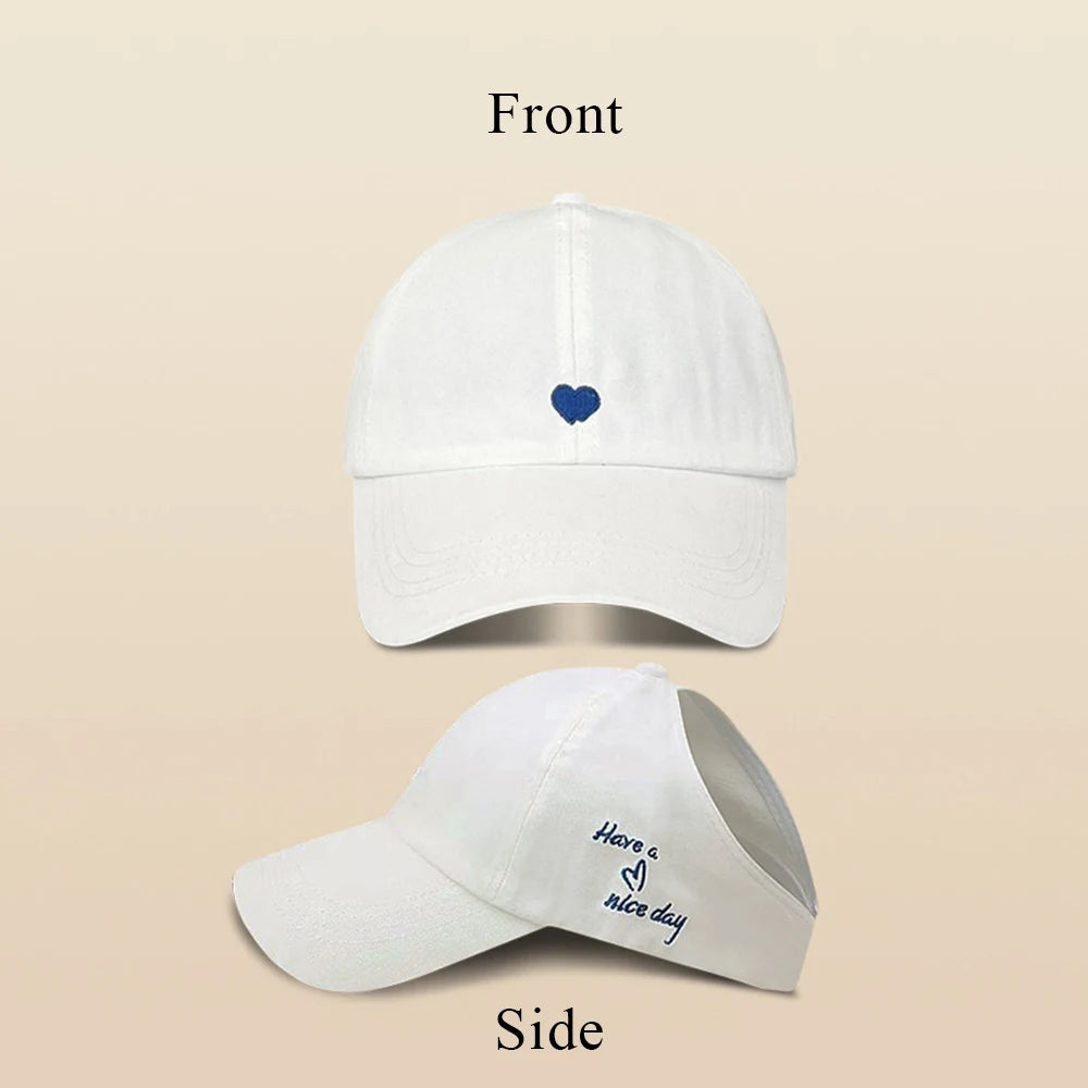 Fashion Kids Baseball Caps for Boys Girls Sun Hat Hollow High Ponytail Caps Children Sunshade Baseball Caps for age 4-12 Years