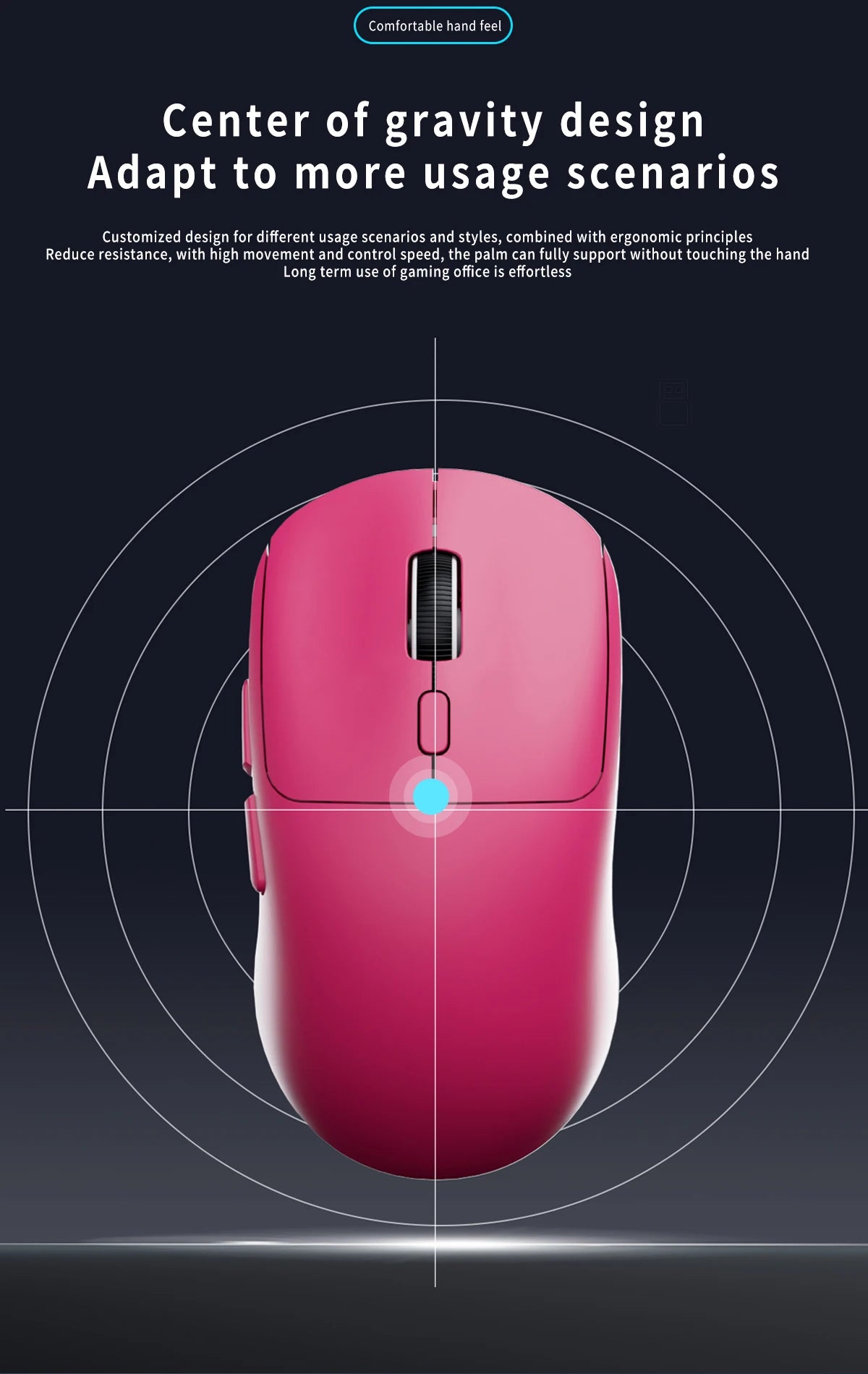 Ratón gaming Bluetooth recargable PAW3395, ligero y ergonómico, ratón inalámbrico para eSport