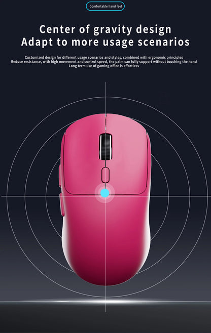 Ratón gaming Bluetooth recargable PAW3395, ligero y ergonómico, ratón inalámbrico para eSport