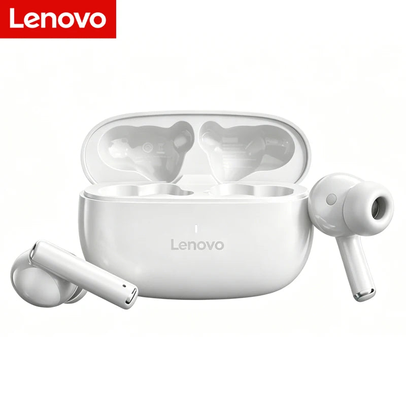 Nouveaux écouteurs sans fil Bluetooth Lenovo TA210, avec microphone intégré, port de chargement, isolation phonique et conception confortable, modèle supra-auriculaire.
