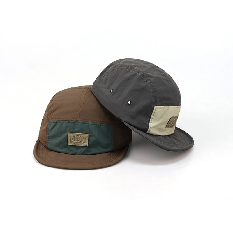 Summer Thin Breathable Quick-drying Baseball Cap Men and Women Outdoor Adventures Sun Protection Short Brim 5-flap Hiking Hats