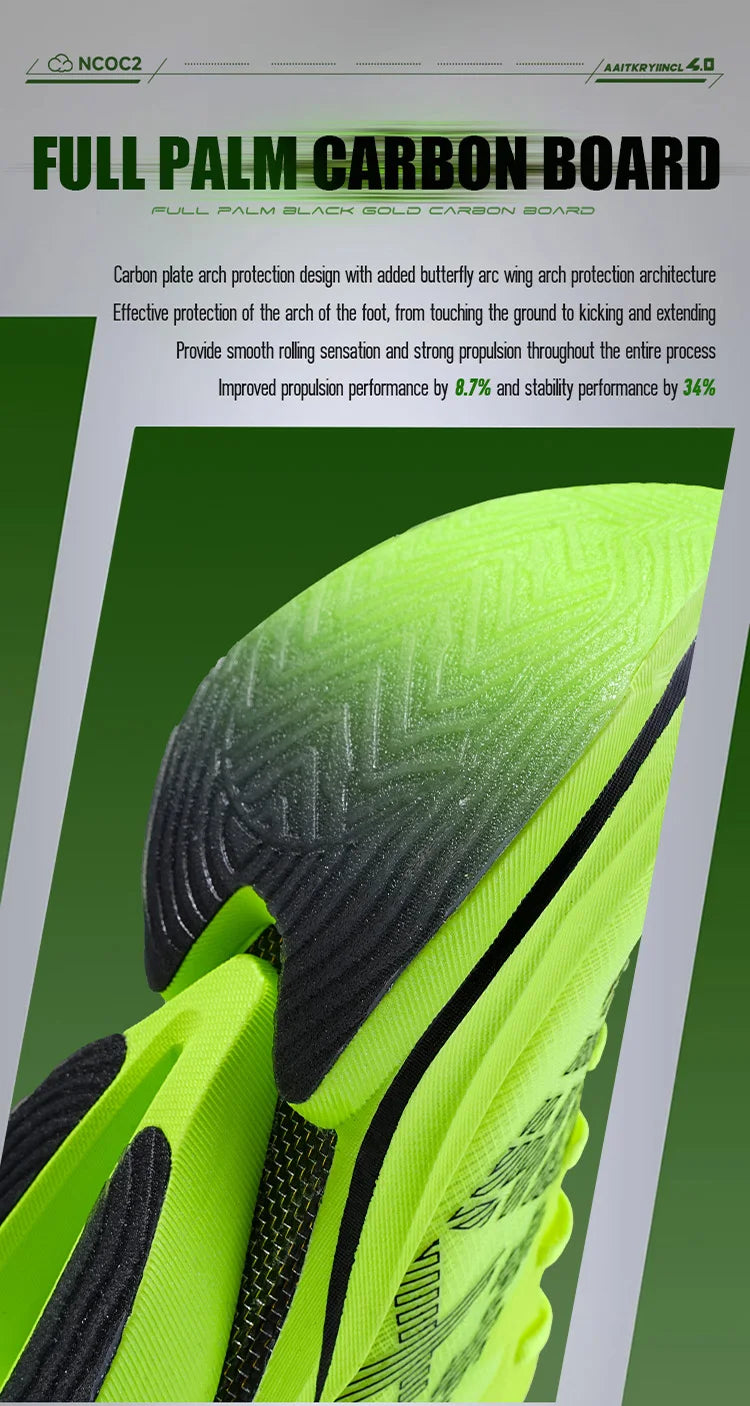 IRUNSVAN Carbon Plate Sports Shoes, Marathon Professional Running Shoes, Shock Absorbent Breathable Jogging Shoes, Unisex Model 095
