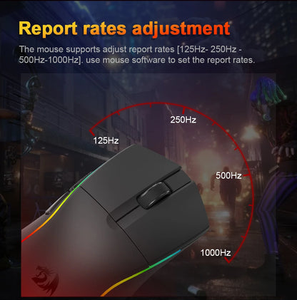 Ratón gaming REDRAGON DEICIDE M816 PRO RGB USB con soporte Bluetooth 2.4G inalámbrico, 26000 DPI, 6 botones para gamers, ratón con cable para ordenador
