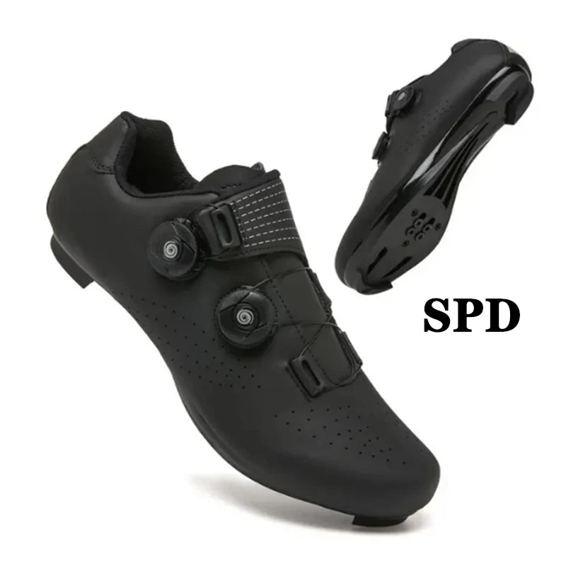 Neue Fahrradschuhe für Herren, selbstverriegelnde Rennrad-Sportschuhe, lockless Trainingsschuhe, SPD-Cleats-Fahrradschuhe für Damen