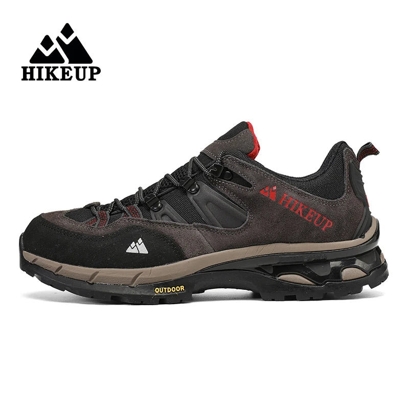HIKEUP Non-Slip Wear-Resistant Outdoor Hiking Shoes, Breathable Splashproof Climbing Sneakers for Men, Trekking, Tourism, Mountain Shoes