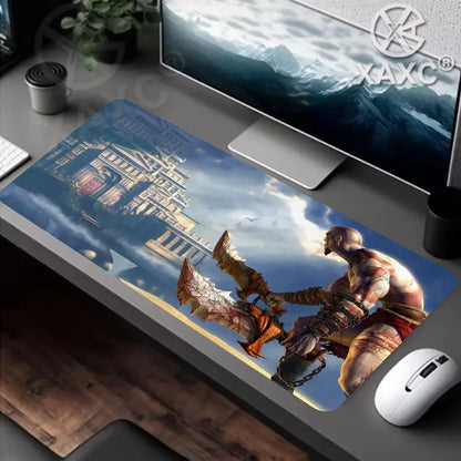 Mouse Pad God of War Xxl XAXCGaming Accessories Keyboard Computer Carpet Game Desk Mat Pc Large Gamer Cabinet Table Mats