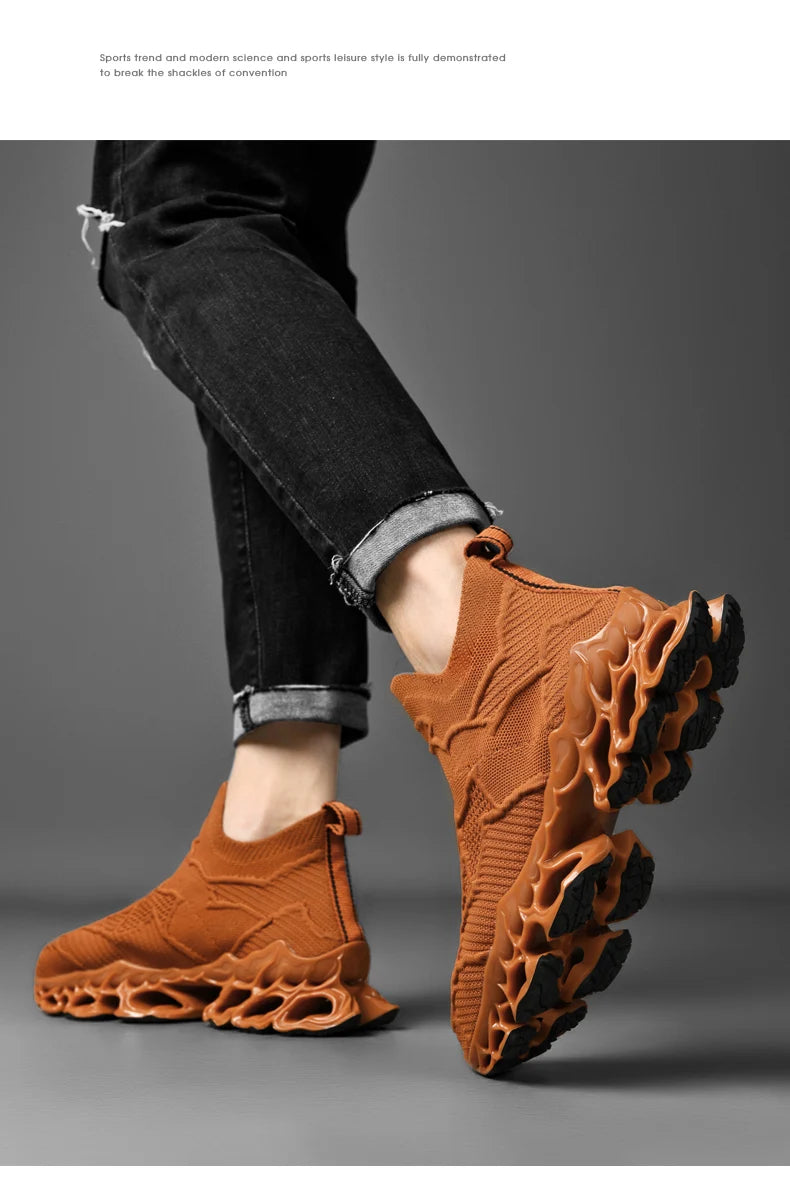 chaussure homme Baskets blanches de luxe pour hommes, chaussures de course décontractées, mocassins à la mode