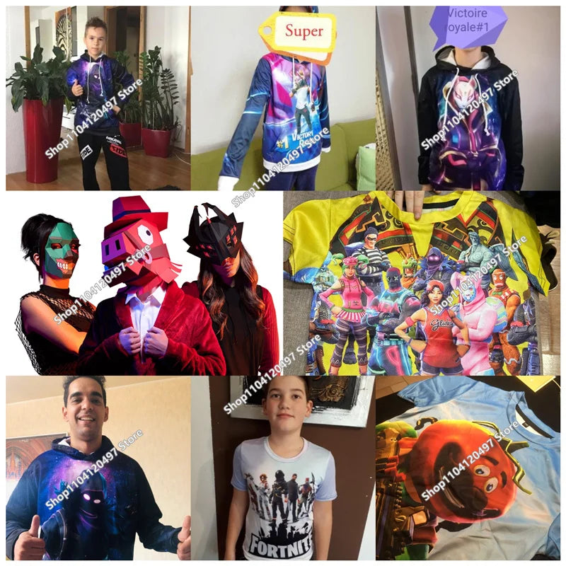 2025 New Fortnite Hoodies 3D Print Men's Hoodie Harajuku Long Sleeve Oversized Sweatshirt Man Hoodies Unisex Cosplay Clothing